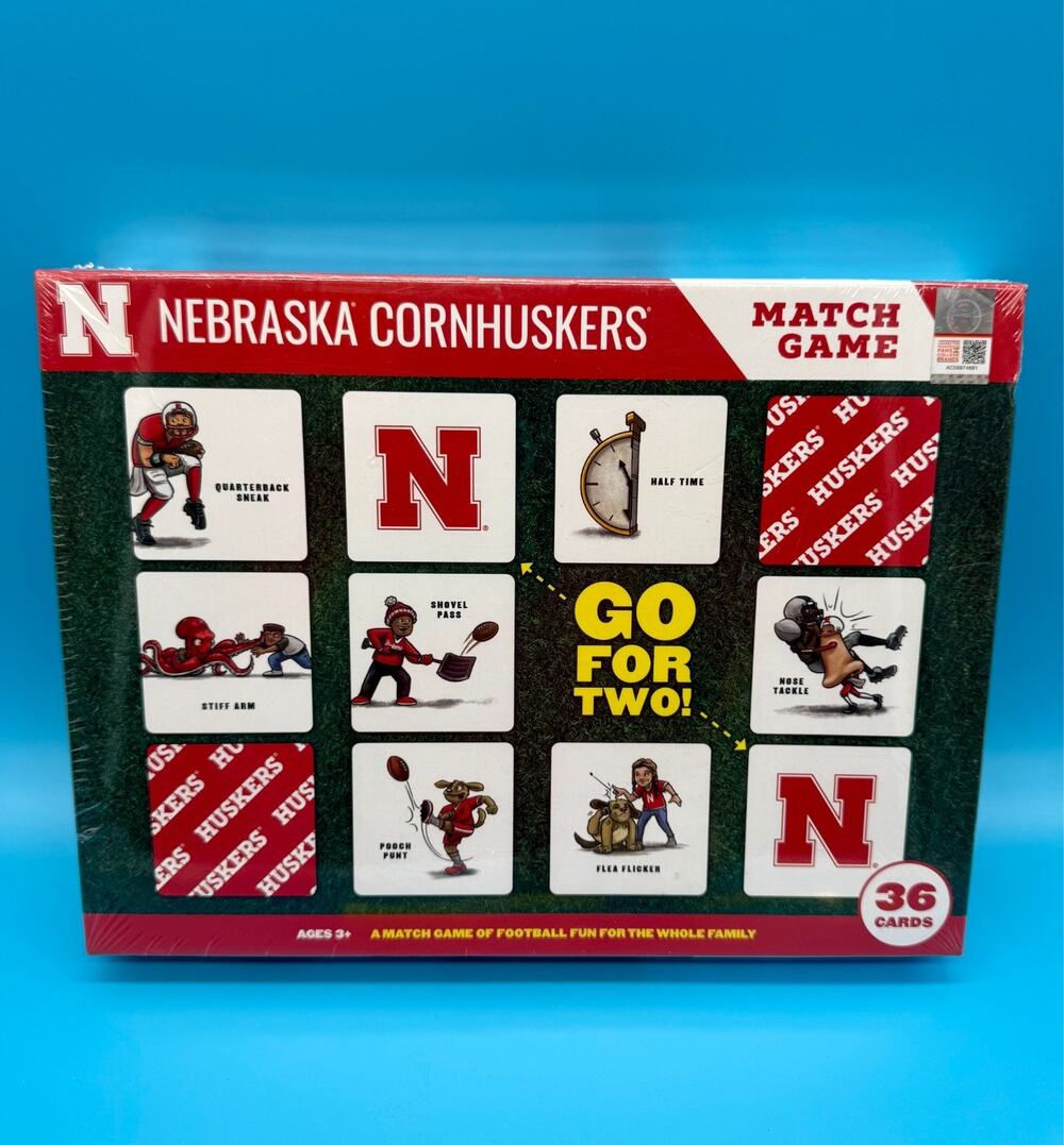 Nebraska Cornhuskers Match Game 36 Cards New Sealed
